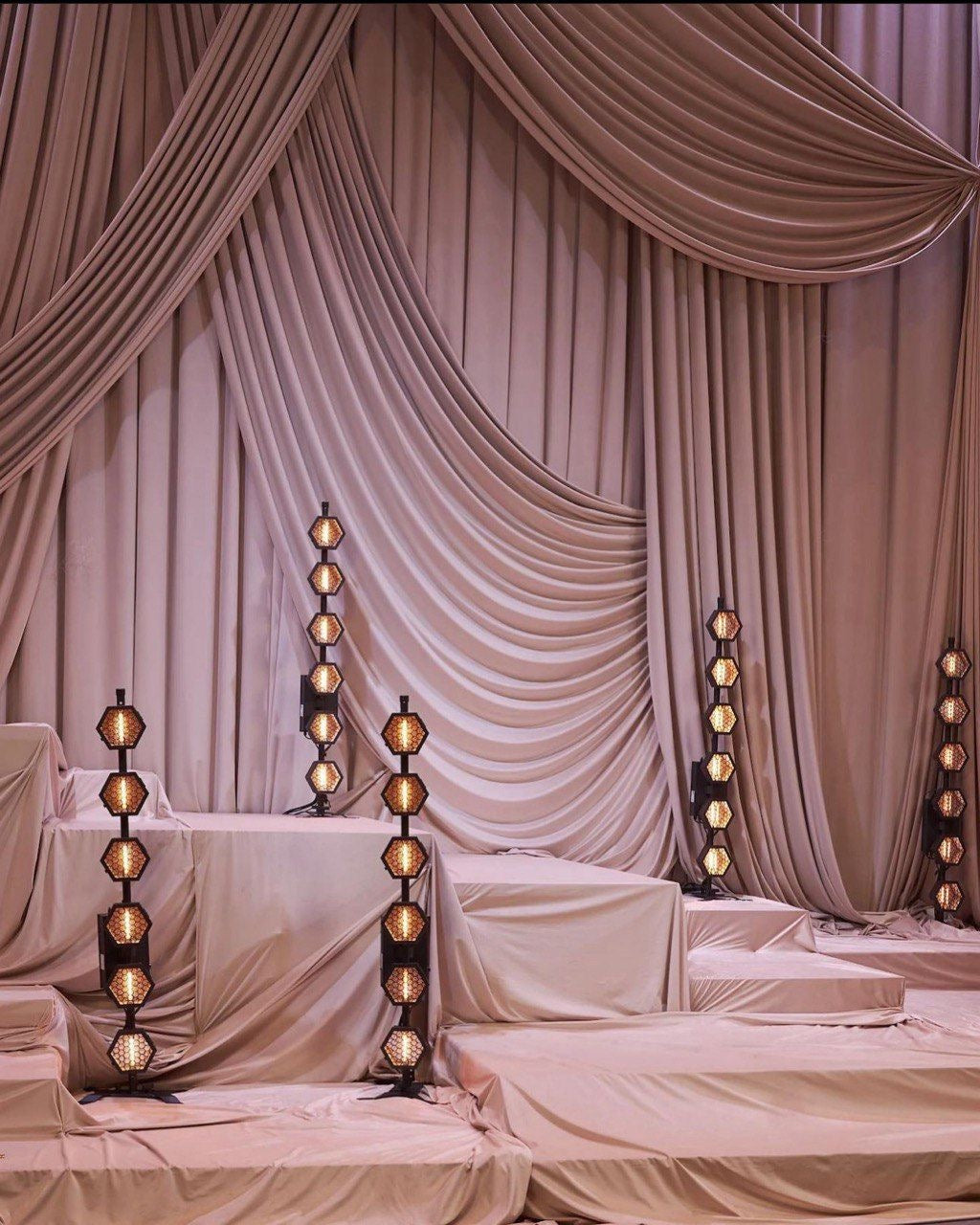 Camel Velvet Draping