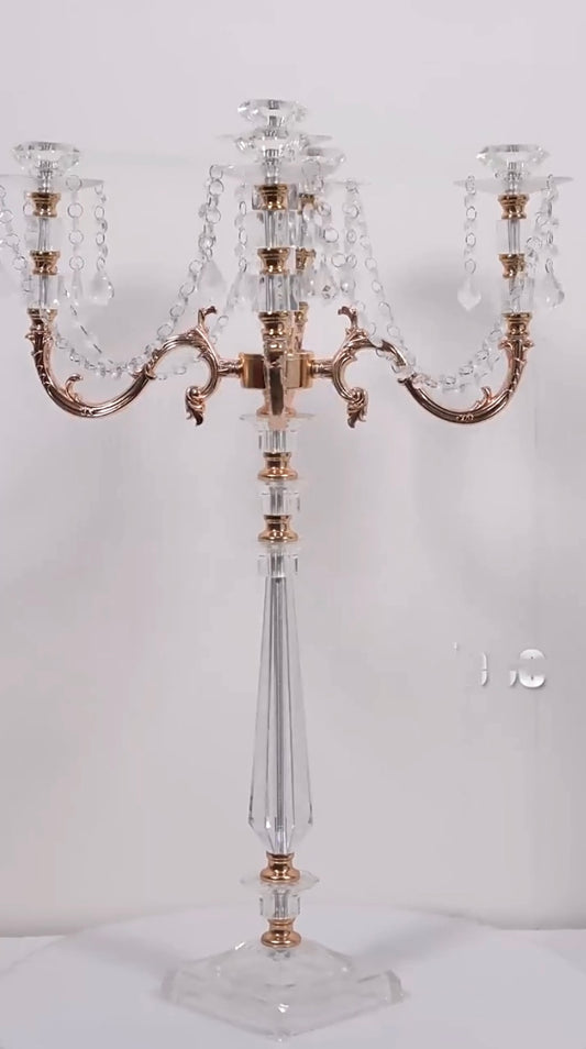 Gold and Glass Candelabra