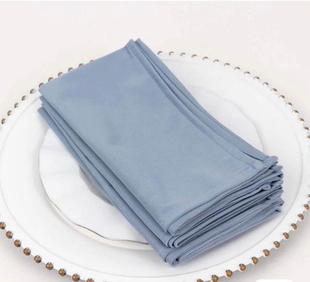 Dusty Blue Polyester Napkins