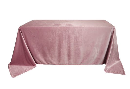 90x132'' Rectangle Lilac Velvet Tablecloth