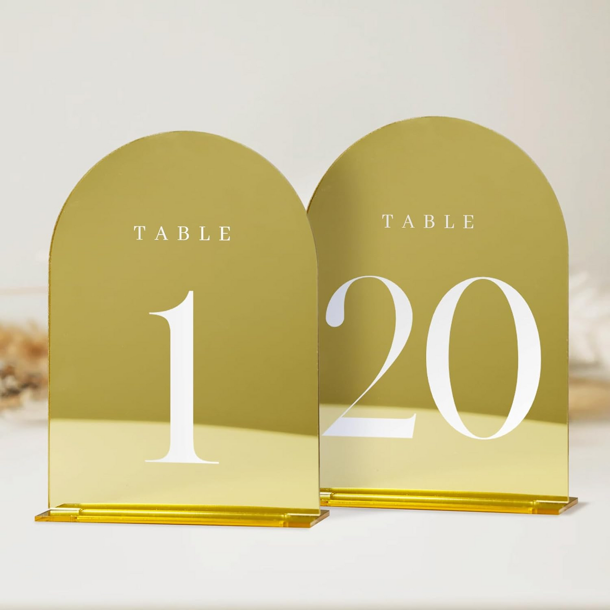 Gold Acrylic Table Numbers