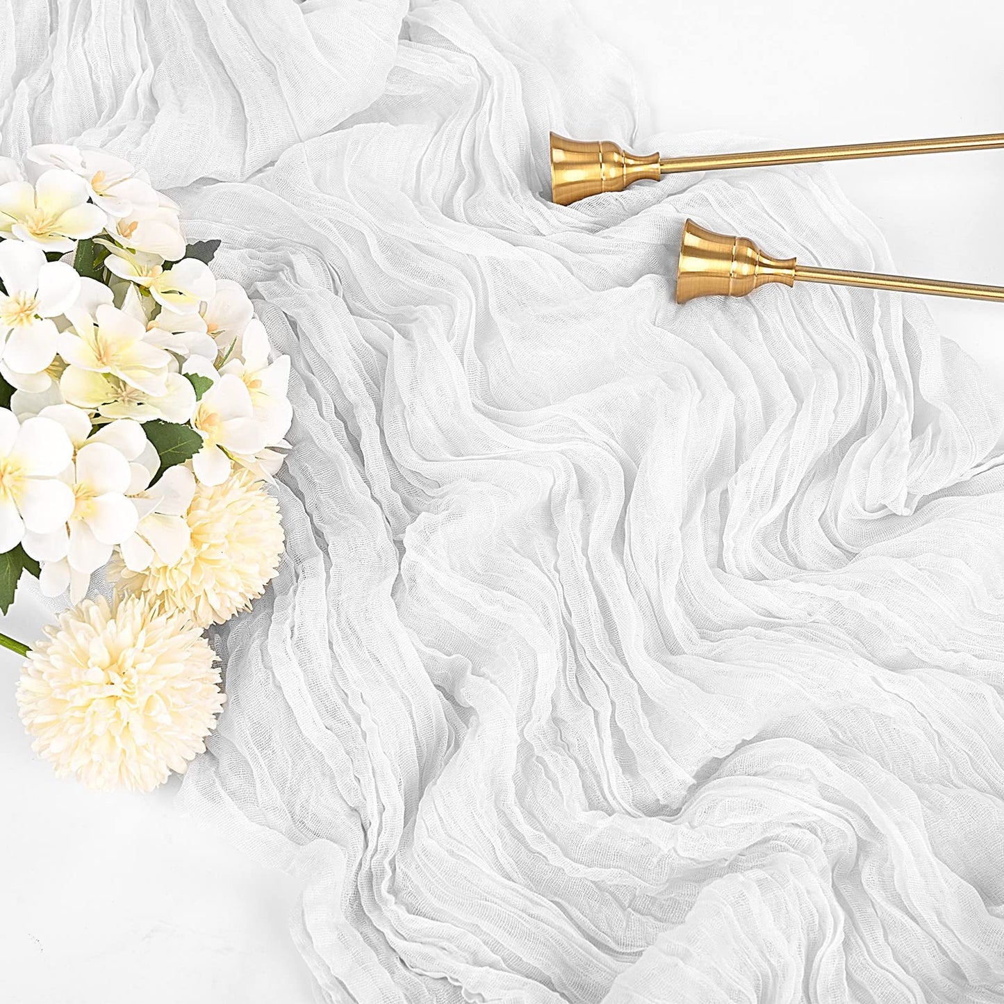 White Cheesecloth Runner