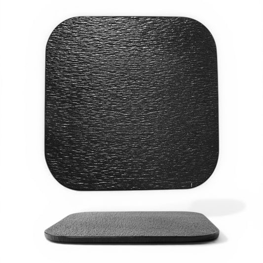 Black Square Stone Serving Plate 12.5”