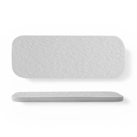 White Rectangle Stone Serving Plate 12.5x4.4”