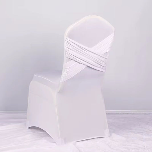 White Criss Cross Chair Cover