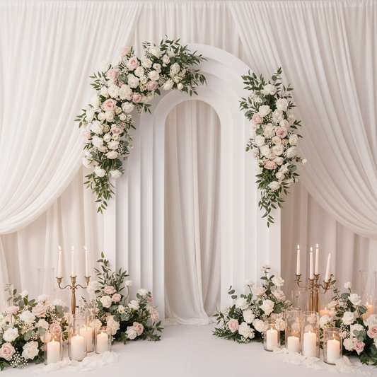 Round 3D Metal Ripple Backdrop