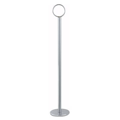 Silver 12” chrome table number holder