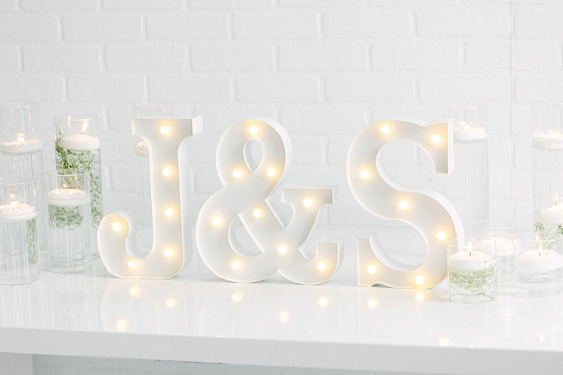 22cm Marquee Letters and Numbers with Lights