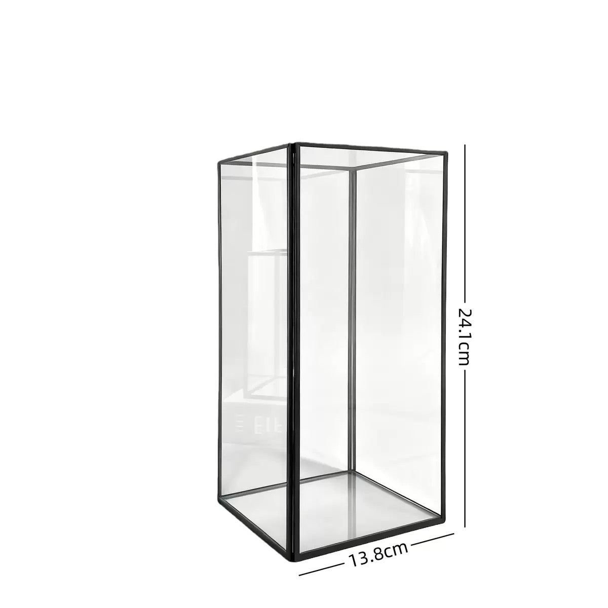 Set of 3 Glass Black Luxus Lantern