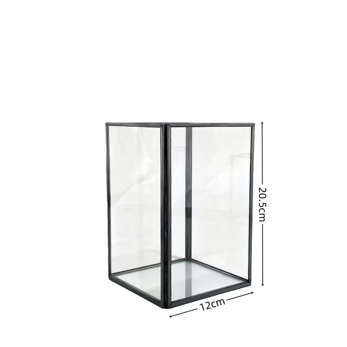 Set of 3 Glass Black Luxus Lantern