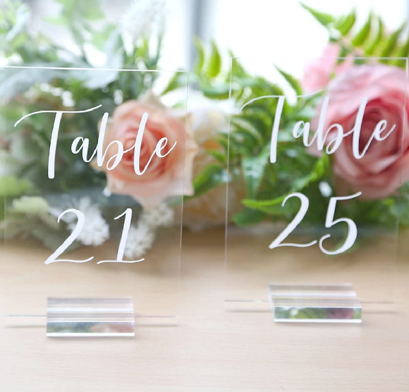 Table Numbers Acylic Acrylic Table Numbers – AOD Luxury Events