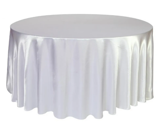 Satin White Overlay / Tablecloth