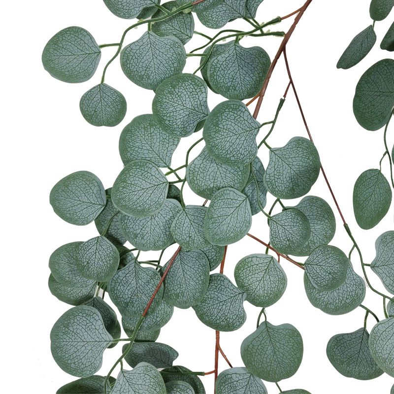 Realistic faux eucalyptus garland for weddings and special occasions.