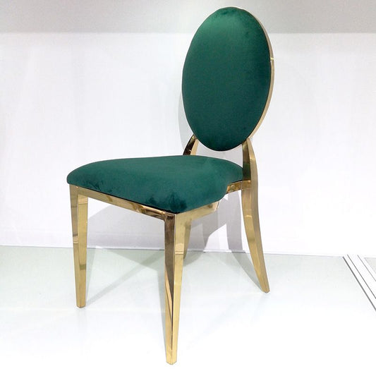 Emerald Green and Gold Dior Chair