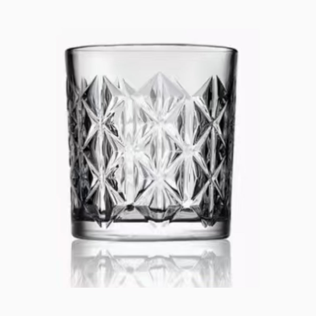 Crystal cut rocks glass
