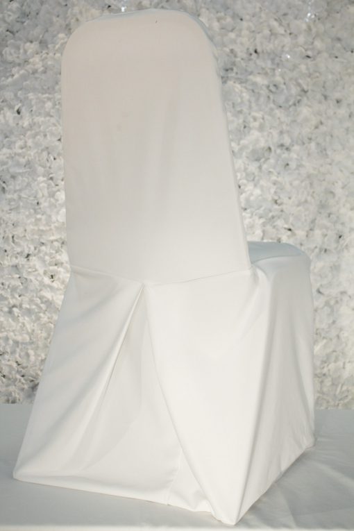 White Back Pleat Chair Cover