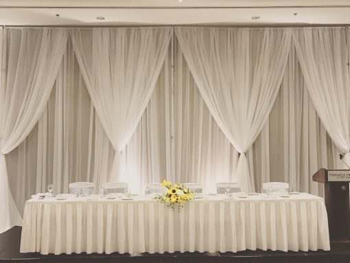 Elegant Backdrop with Draping