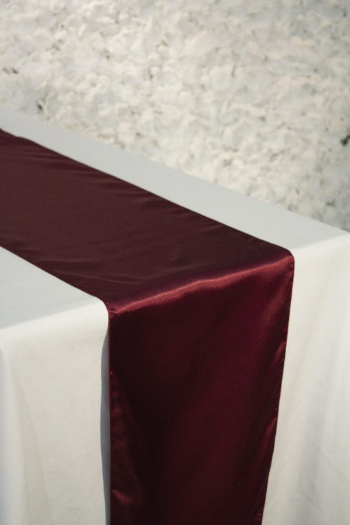 Burgundy Satin Runner