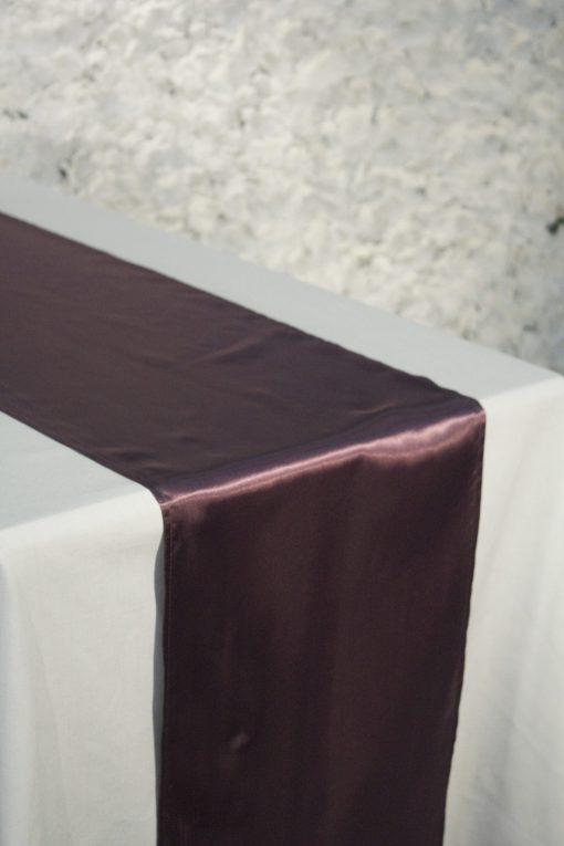 Eggplant Satin Runner