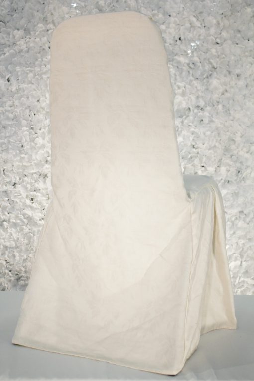 Ivory Damask Chair Cover