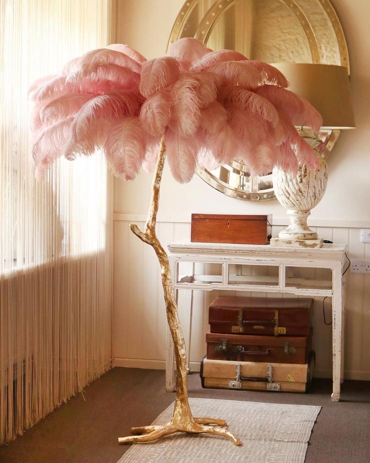 Ostrich Feather Floor Lamp