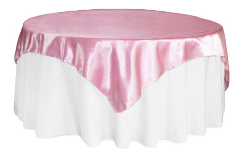 Satin Ballerina Pink Overlay - 90″ x 90″