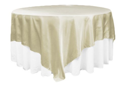 Satin Ivory Overlay / Tablecloth