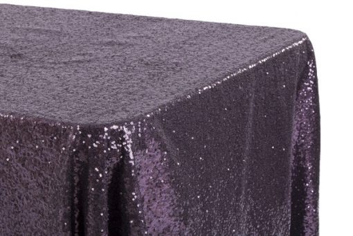 Sequin Aubergine Overlay - 90″ x 90″