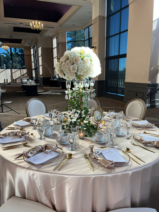 Silk Faux Rose and Hydrangea Arrangement