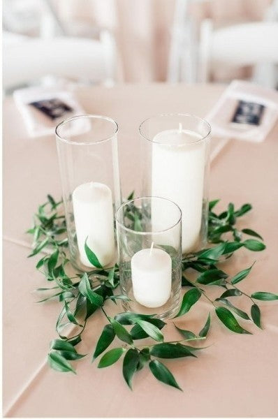 Trio Vase Set with Block Candles