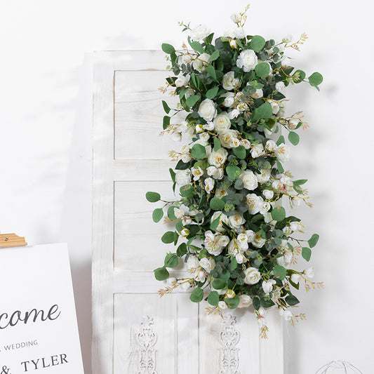 White and greenery silk floral piece #2